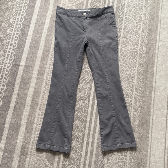 Veronica Beard Cassi Low Rise Crop Flare Jeans - Picture 1 of 11